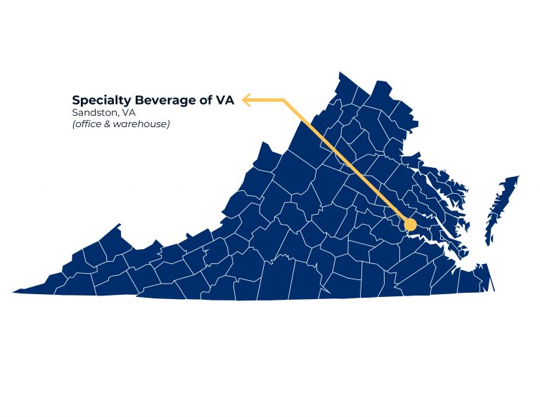 Map of the state of VA